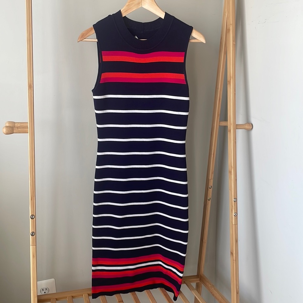 Eliza J striped tank midi dress